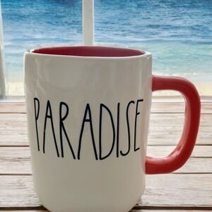 Paradise White and Red Mug